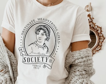 Jane Austen Shirt Stolz und Vorurteil Leseratte Shirt Literatur Shirt Buch Shirt Jane Austen Geschenke feministische Shirt Bibliothekarin Shirt Bibliothek Shirt