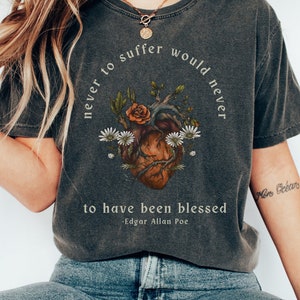 Comfort Colors Edgar Allan Poe Dark Academia Shirt Goblincore Shirt Bookish Shirt Dark Cottagecoe Poet Shirt Poe T Shirt Goth Shirt Pepper