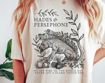 Hades And Persephone Mythology Shirt Persephone Vintage Greek Mythology Poet Shirt Greek Goddess Light Academia Shirt Greek Apparel