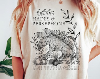 Hades And Persephone Mythology Shirt Persephone Vintage Greek Mythology Poet Shirt Greek Goddess Light Academia Shirt Greek Apparel