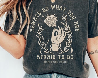 Ralph Waldo Emerson Dichter Shirt Licht Academia Shirt Angst Shirt Emerson Zitat Bookish Shirt Cottagecore Shirt mystisches Shirt Bookish Merch