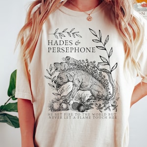 Hades And Persephone Mythology Shirt Persephone Vintage Greek Mythology Poet Shirt Greek Goddess Light Academia Shirt Greek Apparel