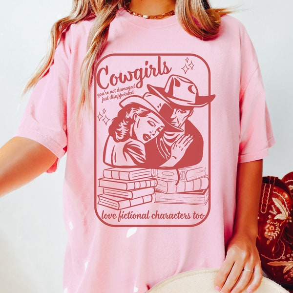 Comfort Colors Romantasy Bookish Merch Romance Reader Cowgirl Shirt Midwest Shirt Bookish Crewneck Cowgirl Sweatshirt Book Lovers Shirt