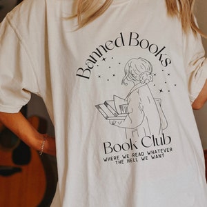 禁止された本シャツ 本好きシャツ 司書シャツ 本好きシャツ 文学シャツ 読書クラブシャツ 読書Tシャツ 心地よい色