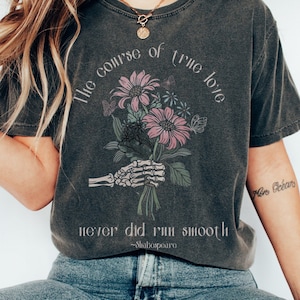 Shakespeare Shirt Poet Shirt Literature Shirt Skeleton Shirt Dark Academia Shirt Shakespeare T Shirt Comfort Colors Soft Goth Skeleton Tee