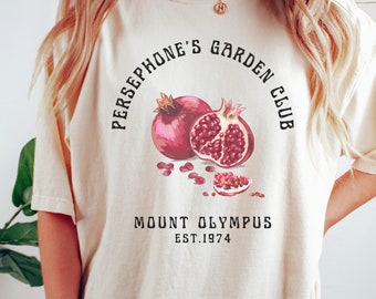 Persephone Goddess Shirt Greek Mythology Cottage Core Shirt Greek Apparel Fruit Shirt Light Academia Mythology Shirt Gardening Tshirt