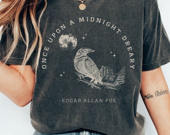 Edgar Allan Poe Dark Academia Shirt Poe T Shirt Comfort Colors Poet Shirt Literature Shirt Raven Shirt Bookish Shirt Edgar Allan Poe Gift