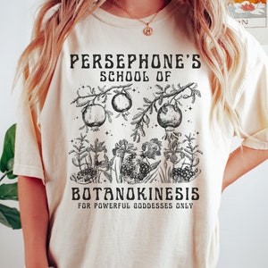 Persephone Goddess Shirt Greek Mythology Cottage Core Shirt Greek Apparel Fruit Shirt Light Academia Mythology Shirt Dark Cottagecore