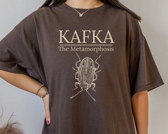 De metamorfose Kafka-shirt Franz Kafka-shirt schoolse shirt insect shirt Goth shirt literair shirt donker academische shirt donkere Cottagecore