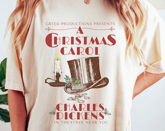 Komfortfärger Vintage Jul Crewneck En Julsaga Scrooge Dickens Jul Semesterkläder En Julsaga Gåvor Bokrelaterade Merchandise