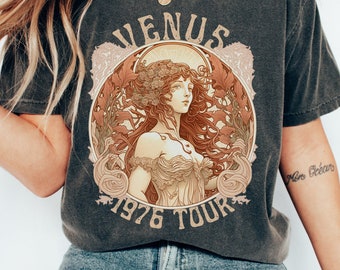 Venus Shirt Distressed Band Tee Birth Of Venus Botticelli Shirt Mythology Shirt Sandro Botticelli Light Academia Shirt Art Nouveau Shirt