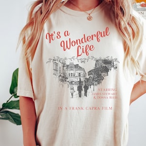 Its A Wonderful Life Christmas Crewneck Comfort Colors Holiday Apparel Merry Christmas Shirt Bedford Falls Christmas Movie Shirt Retro Shirt