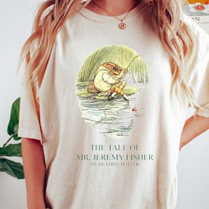 Beatrix Potter Bookish Crewneck Frog Shirt Cottagecore Shirt Toad Shirt Bookish Merch Light Academia Shirt Forestcore Clothing Poet Shirt