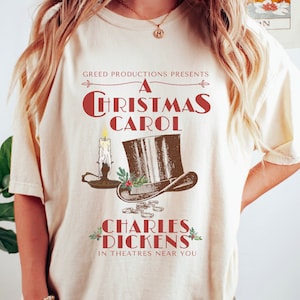 Comfort Colors Vintage Christmas Crewneck A Christmas Carol Scrooge Dickens Christmas Holiday Apparel A Christmas Carol Gifts Bookish Merch