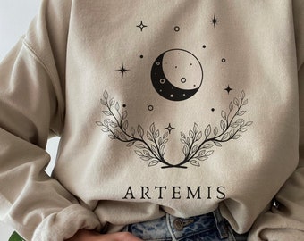 Artemisa Diosa Mitología Griega Diosa Griega Luz Academia Suéter Selene Diosa Luna Sudadera Griega Ropa Griega Academia Ropa
