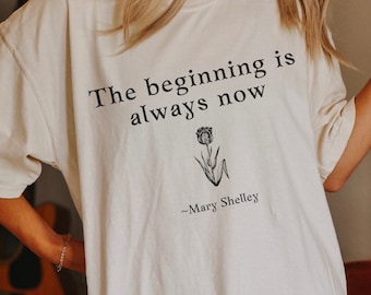 Mary Shelley Shirt Dark Academia Shirt Comfort Colors Shirt Literary Shirt Bookish Shirt Literature Shirt Gothic Clothes Goth Dark Academia