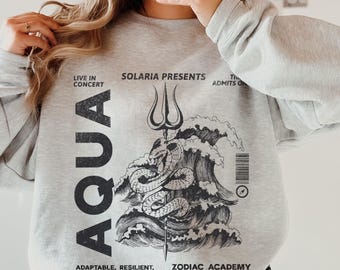 Zodiac Academy Vintage Band Sweater Zodiac Academy Merch House Aqua Darcy Tory lance Orion Romantasy Dark Romance Zodiac Academy Gifts