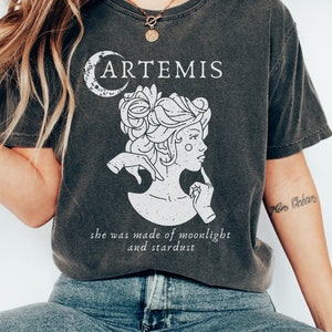 Artemis Shirt Artemis Göttin Mythologie Shirt Griechische Mythologie Dichter Shirt Griechische Göttin Helles Academia Shirt Himmlisches Shirt Griechisches Kleid