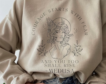 Medusa Sweatshirt Medusa Shirt Feminism Sweatshirt Snake Sweater Greek Mythology Greek Goddess Greek Apparel Grunge Fairycore Y2k Top