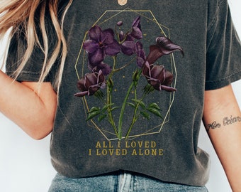 Edgar Allan Poe Dark Botanical Cottage Core Shirt Dark Cottagecore Bookish Crewneck Poet Shirt Edgar Allen Poe Bookish Merch Dark Academia