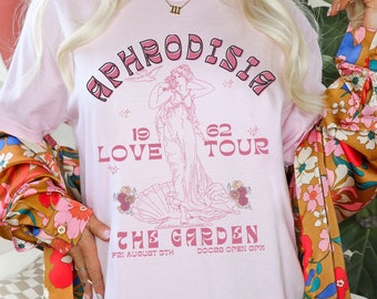 Shirt Aphrodite Godin van de liefde Vintage Band Tee mythologie Shirt Cottage Core Shirt Venus Shirt Griekse mythologie Shirt Griekse godin