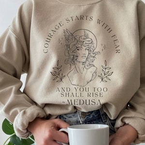 Medusa Sweatshirt Medusa Shirt Feminism Sweatshirt Snake Sweater Greek Mythology Greek Goddess Greek Apparel Grunge Fairycore Y2k Top