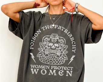 Maglietta Smash The Patriarchy Mitologia greca Maglietta femminista Maglietta Grl Pwr Snake Maglietta Medusa Costume da Medusa Dea greca Divino femminile