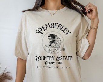 Pemberley shirt Jane Austen shirt Pride And Prejudice leesgrage shirt literatuur shirt Mr Darcy literaire shirt boek shirt Jane Austen geschenken
