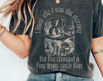 Alice's Adventures  Mad Hatter Goblincore Shirt Bookish Shirt Literature Shirt Lewis Carroll Dark Academia Mad Hatter Shirt Dark Cottagecore