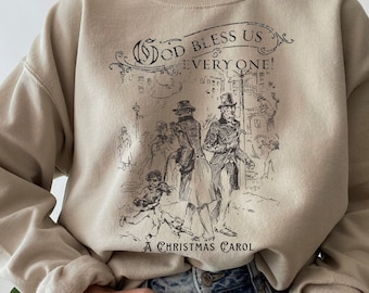 Charles Dickens Vintage Christmas Crewneck A Christmas Carol Scrooge Dickens Christmas Holiday Apparel Light Academia Bookish Sweatshirt