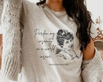 Emily Dickinson Poet Shirt Book Shirt Emily Bookish Shirt Light Academia Book Club Shirt Literature Shirt Bookish Shirts Literary Shirt