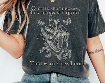 Romeo And Juliet Shakespeare Shirt Moth Shirt Light Academia Shakespeare Poet Shirt Shakespeare Tshirt Goblincore Shirt Dark Cottagecore