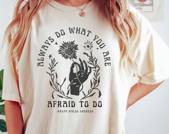 Ralph Waldo Emerson Dichter Shirt Licht Academia Shirt Angst Shirt Emerson Zitat Bookish Shirt Cottagecore Shirt mystisches Shirt Bookish Merch