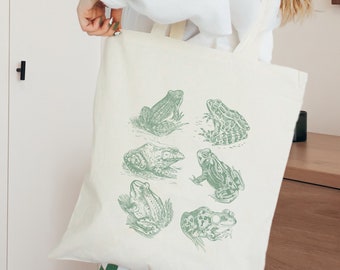 Tote Bag In Tela Con Stampa Rana E Rospo – Regalo Fan Frog & Toad – Merchandising Cottagecore - 2