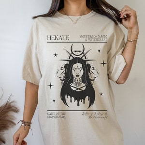 Triple Goddess Shirt Goddess Hecate Greek Mythology Shirt Hekate Hecate Necromancy Whimsigoth Clothing Witchcore Witchy Stuff Freyja Hades