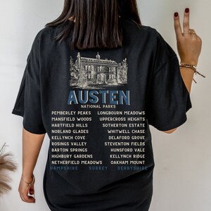 Comfort Colors Jane Austen Shirt National Park Shirt Pride And Prejudice Jane Austen Gifts Pemberley Mr Darcy Booklover Shirt Bookish Merch