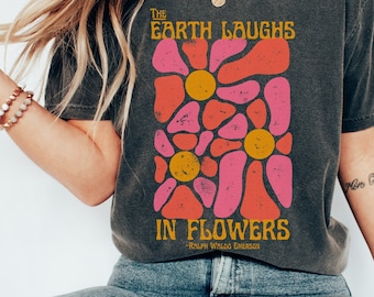 Retro Ralph Waldo Emerson Poet Shirt Environmental Shirt Emerson Quote Bookish Shirt Earth Day Shirt Cottagecore Shirt Literary Shirt