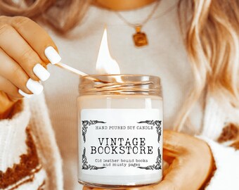 Bookstore Candle Old Books Candle Book Themed Candles Literary Candles Bookish Candles Book Candle Library Candle Warm Vanilla Candle