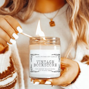 Bookstore Candle Old Books Candle Book Themed Candles Literary Candles Bookish Candles Book Candle Library Candle Warm Vanilla Candle