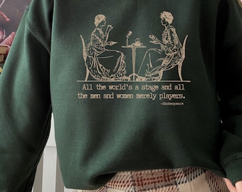 Dark Academia Clothing Book Sweatshirt Poet Shirt Reading Sweatshirt Books Sweatshirt Academia Clothing Bookish Sweatshirt Indie Sweatshirt