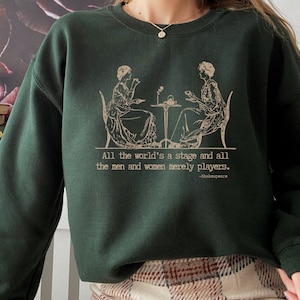 Dark Academia Clothing Book Sweatshirt Poet Shirt Reading Sweatshirt Books Sweatshirt Academia Clothing Bookish Sweatshirt Indie Sweatshirt