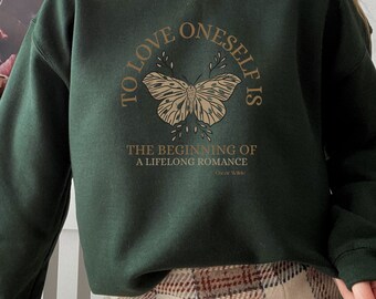 Dark Academia Clothing Oscar Wilde Bookish Sweatshirt Academia Clothing Librarian Sweatshirt Indie Sweatshirt Dark Academia Hoodie