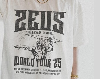 Zeus Shirt Distressed Band Tee Greek Mythology Shirt Greek Mythology Gift Greek Gods The Odyssey Mythology Tshirt Hades Zeus Ancient Greek