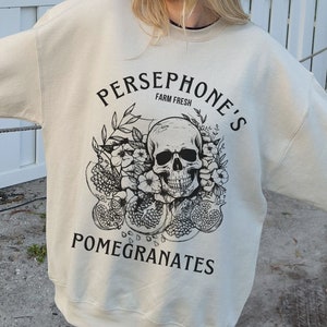 Pomegranate Sweater Persephone Shirt Farmers Market Shirt Persephone And Hades Greek Mythology Fruit Sweater Whimsigoth Clothing Aphrodite