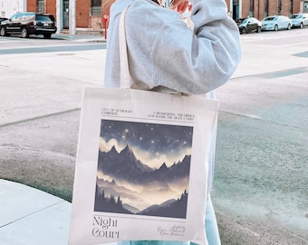 SJM Tote Night Court Acotar Tote Bag Acotar Merch Bookish Tote Bag LICENSED SJM Merch Booktok Merch Sarah J Maas Merch Crescent City Merch