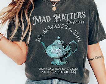 Alice's Adventures In Wonderland Mad Hatter Vintage Shirt Bookish Shirt Lewis Carroll Dark Academia Shirt Indie T Shirt Tea Party Shirt