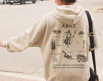 Hades Hoodie Hades Merch Greek Gods Hoodie Greek Sweatshirt Greek Mythology Gifts Greek Apparel Greek Mythology Hades And Persephone Medusa