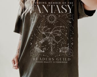 Fantasy Book Club Shirt Romantasy Dragon Shirt Castlecore Knightcore Whimsigoth Clothing Fantasy Girlie Fairy Grunge Booktok Whimsigothic