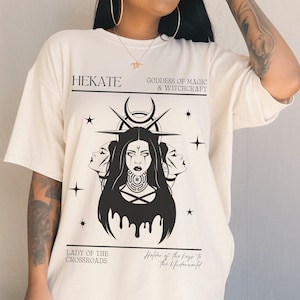 Triple Goddess Shirt Goddess Hecate Greek Mythology Shirt Hekate Hecate Necromancy Whimsigoth Clothing Witchcore Witchy Stuff Freyja Hades