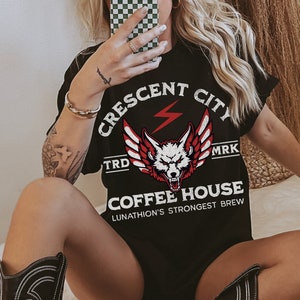 Crescent City Shirt Distressed Band Tees LICENSED Sarah J Maas Merch Crescent City Merch Bryce Quinlan Hunt Athalar Book Swag Acotar Merch
